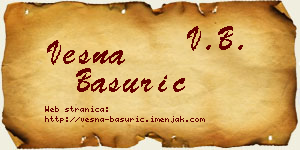 Vesna Basurić vizit kartica